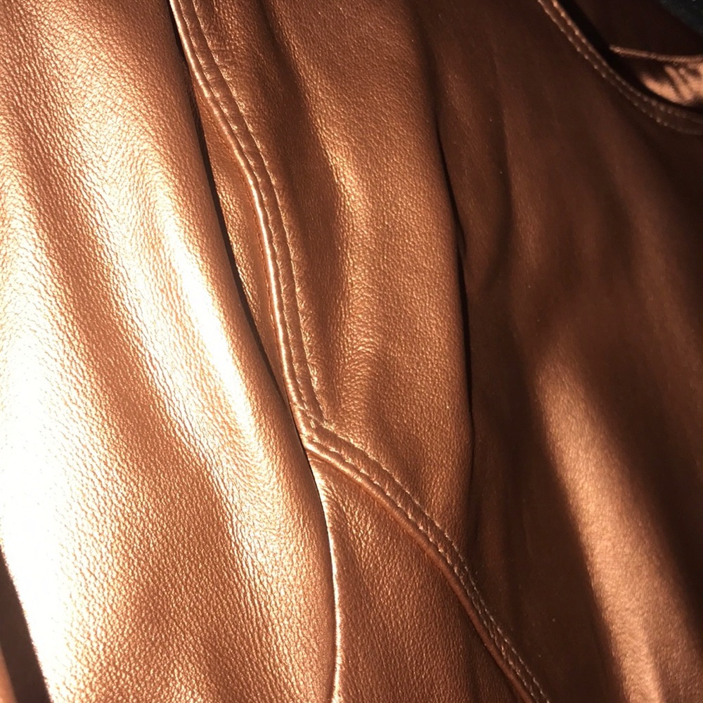 Copper Leather Jacket - image 2